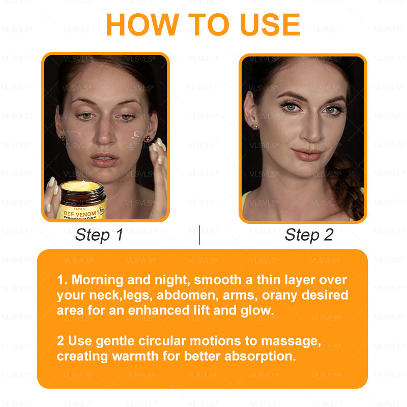 Made and Shipped from USA  🎄𝑽𝑳𝑺𝑽𝑳𝑺® Bee Venom Comprehensive Cream  LAST DAY 80% OFF(Sagging Skin, Fine Lines, Loss of Firmness, Flat Bust, Drooping Hips, and More)