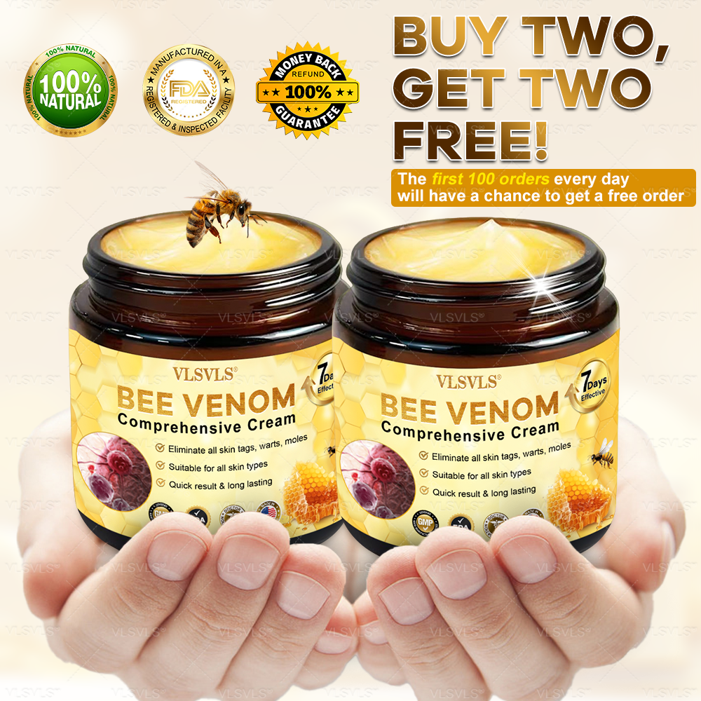 Made and Shipped from USA  🎄𝑽𝑳𝑺𝑽𝑳𝑺® Bee Venom Comprehensive Cream  LAST DAY 80% OFF(Sagging Skin, Fine Lines, Loss of Firmness, Flat Bust, Drooping Hips, and More)