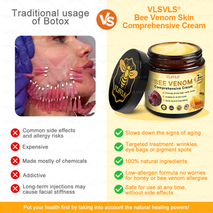 Made and Shipped from USA  🎄𝑽𝑳𝑺𝑽𝑳𝑺® Bee Venom Comprehensive Cream  LAST DAY 80% OFF(Sagging Skin, Fine Lines, Loss of Firmness, Flat Bust, Drooping Hips, and More)