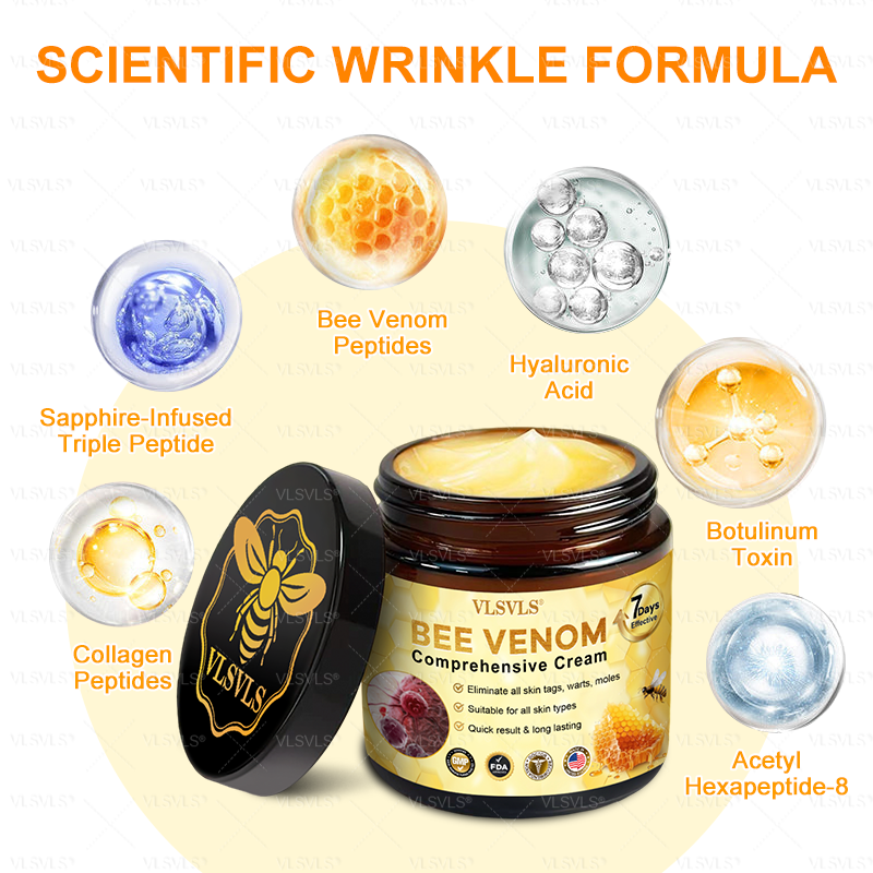 Made and Shipped from USA  🎄𝑽𝑳𝑺𝑽𝑳𝑺® Bee Venom Comprehensive Cream  LAST DAY 80% OFF(Sagging Skin, Fine Lines, Loss of Firmness, Flat Bust, Drooping Hips, and More)